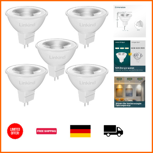 Gu5 mr16 led lampe - led, 2700k